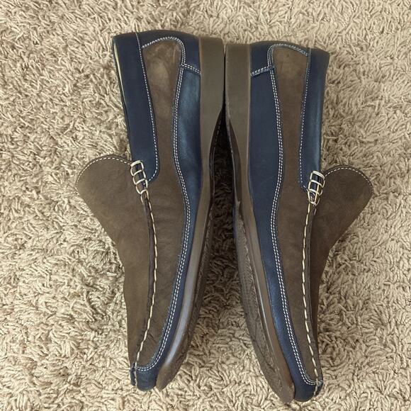 Mephisto Men Brown Leather Cap Vert Moc Toe Spinnaker Loafers Size 10 - Picture 3 of 9